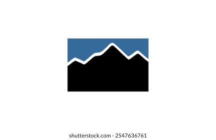 a graphic image with mountain line theme, white background. vector graphic base.