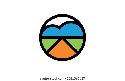 a graphic image with a mountain and rice field scenery theme, with a white background. vector graphic base.