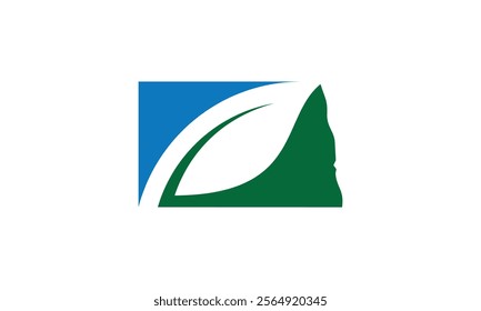 a graphic image of North Dakota farming, on a white background. vector graphic base.