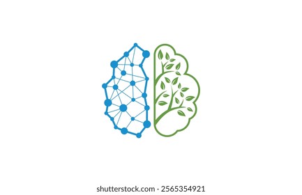 a graphic image on the theme of neural networks and growth, on a white background. vector graphic base.