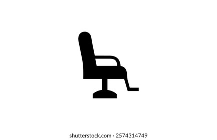 a graphic image with a patient chair theme, on a white background. vector graphic base.