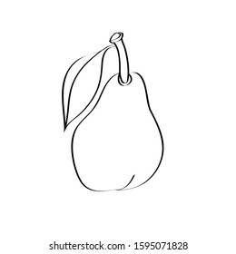 Graphic image of a pear branch.