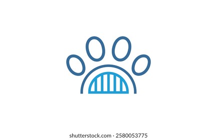 a graphic image with a quarantine theme for pets, on a white background. vector graphic base.