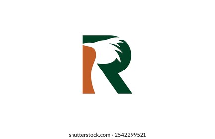 a graphic image with R rockhopper theme, white background. vector graphic base.