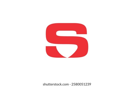 a graphic image with S shield theme, white background. vector graphic base.