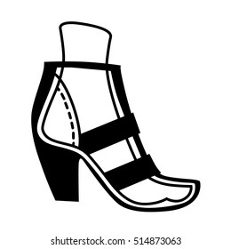 Graphic image of shoes with heels on a white background