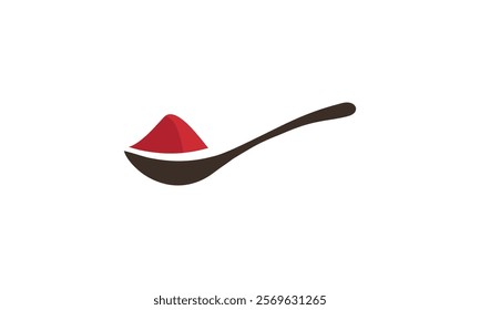 a graphic image with a spice spoon theme, on a white background. vector graphic base.