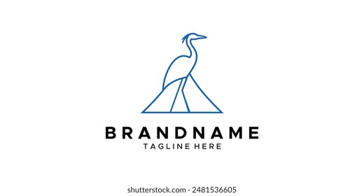 a graphic image with a stork house theme, on a white background. graphic vector base.