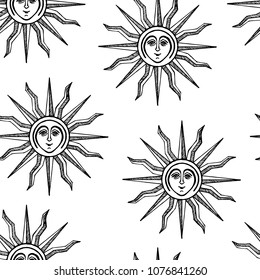 graphic image of the sun from the face, 
black and white option