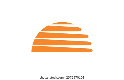 a graphic image with a sunset theme, on a white background. vector graphic base.