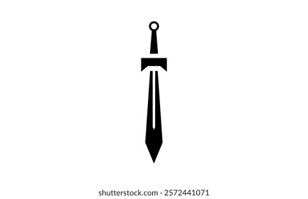 a graphic image with a sword theme, on a white background. vector graphic base.