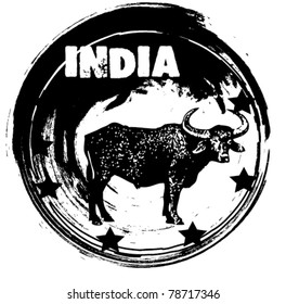 graphic image that simulates a rubber stamp  different countries. Chile.  vector illustration.
