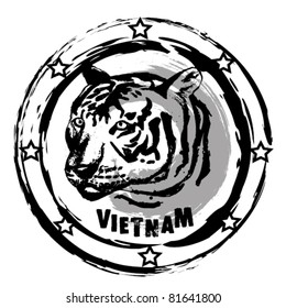 graphic image that simulates a rubber stamp, Vietnam.