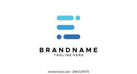 a graphic image with the theme of E technology on a white background. graphic vector base.