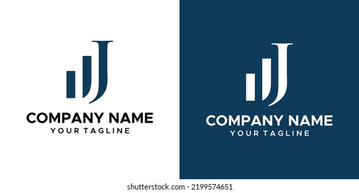 a graphic image themed J chart, on a blue and white background. vector graphics base.