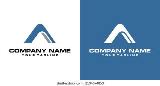 A graphic image themed with the letter A , on a blue and white background. vector graphics base.