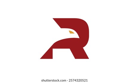 a graphic image themed R bird, white background. vector graphic base.