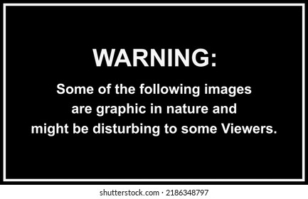 Graphic image warning message is written on dark background. vector typography