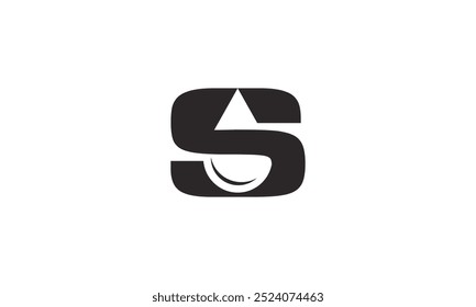 a graphic image with water drop S theme, white background. vector graphic base.