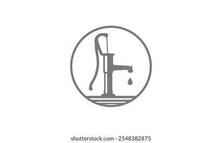 uma imagem gráfica com um tema de bomba de água, sobre um fundo branco. base gráfica vetorial.