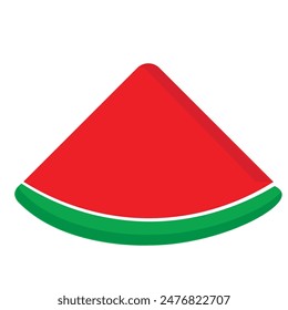 Graphic image of watermelon isolated in white background