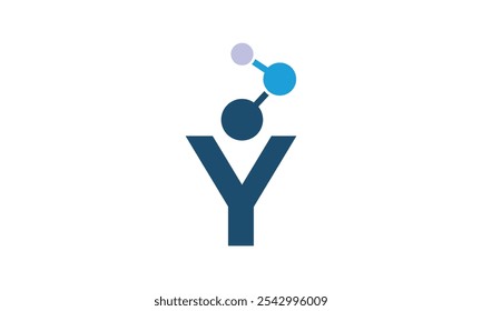 a graphic image with Y connect theme, white background. vector graphic base.