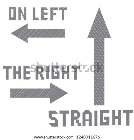Graphic images arrows for designers. Vector and illustration arrows for schoolchildren, students, posters, travel guides.