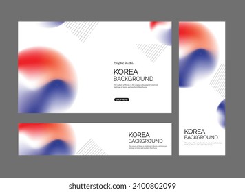 Graphic images of the background of the Korean flag