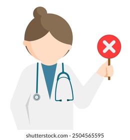 Graphic images of doctors in various poses in flat design.