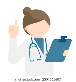 Graphic images of doctors in various poses in flat design.