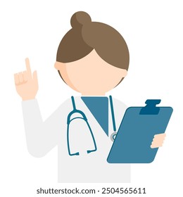 Graphic images of doctors in various poses in flat design.