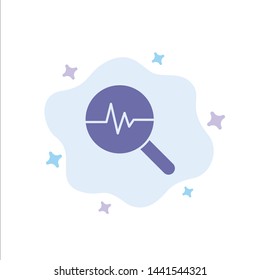Graphic, Info graphics, Graph, Search Chart Blue Icon on Abstract Cloud Background