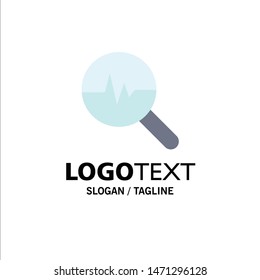 Graphic, Info graphics, Graph, Search Chart Business Logo Template. Flat Color. Vector Icon Template background