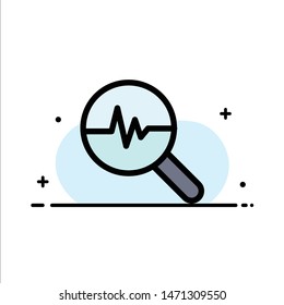 Graphic, Info graphics, Graph, Search Chart  Business Flat Line Filled Icon Vector Banner Template. Vector Icon Template background