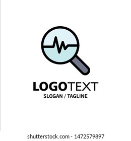 Graphic, Info graphics, Graph, Search Chart Business Logo Template. Flat Color