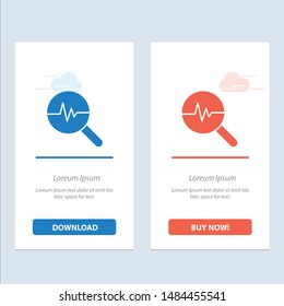 Graphic, Info graphics, Graph, Search Chart  Blue and Red Download and Buy Now web Widget Card Template. Vector Icon Template background