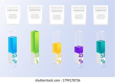 Plantilla de información gráfica con fondo blanco