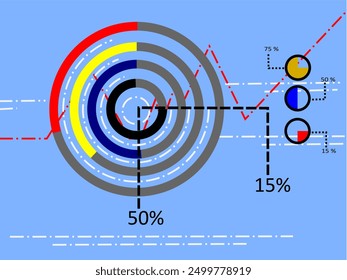 Graphic information isometric vector concept. for banners, web and flyers