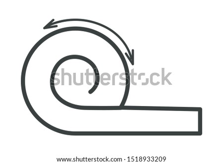 Graphic instructions of how to roll mattress or rug vector. Scroll or mat for exercises. Pad in circle with arrows to show directions. Carpet for yoga storage, keeping rug safe isolated icon