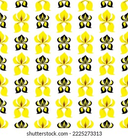 graphic irises seamless vector pattern 