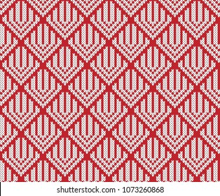 Graphic Jacquard Knitted Seamless Pattern Design