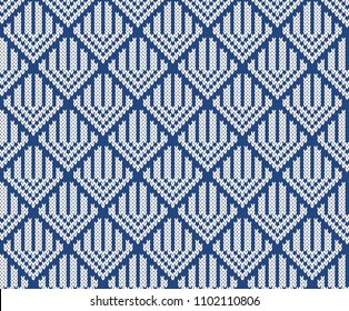 Graphic Jacquard Knitted Seamless Pattern Design