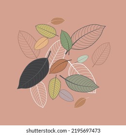 Graphic kratom leaf background and kratom outline