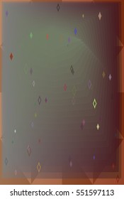 graphic layout beside pattern, example with dissimilar gems vector background