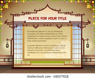 Graphic layout with traditional thai elements. Oriental template design in Thailand style. Qualitative vector (EPS-10) thai template for industry of travel, culture, food, massage, religion, etc
