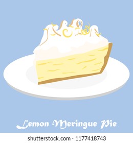 The graphic of a Lemon Meringue Pie with sprinkled lemon skin on top. 