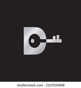 Grafikbuchstaben D und Schlüssellogo für Ihre Marke, Ihr Unternehmen oder Ihr Unternehmen