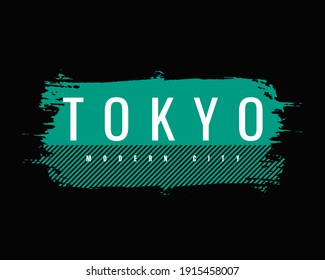 Graphic lettering vector illustration, TOKYO, perfect for the design of t-shirts, shirts, hoodies, etc.