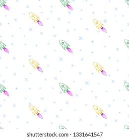 Graphic line rocket launching or landing pattern