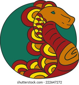 graphic line graphic symbol of the dragon